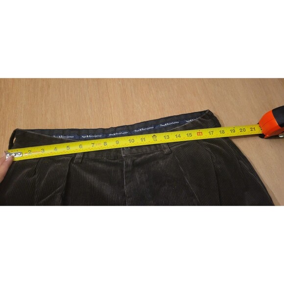 Polo Ralph Lauren Men's Brown Corduroy Pleated Pants Size 35x32 - Picture 12 of 13